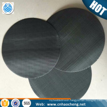 Black wire cloth wrapped edge spot welded filter disc